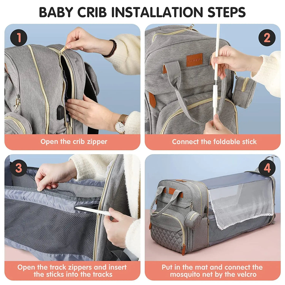 Travel Nest 3-in-1 Diaper Backpack